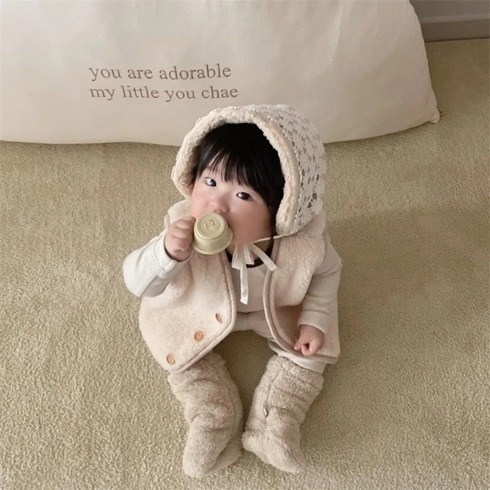 لطيف سميكة الوليد الطفل الجوارب بلون المضادة للانزلاق الطفل جهاز تدفئة القدمين الرضع الدافئة الاطفال جوارب يمكن السير بها على الأرض الشتاء #2