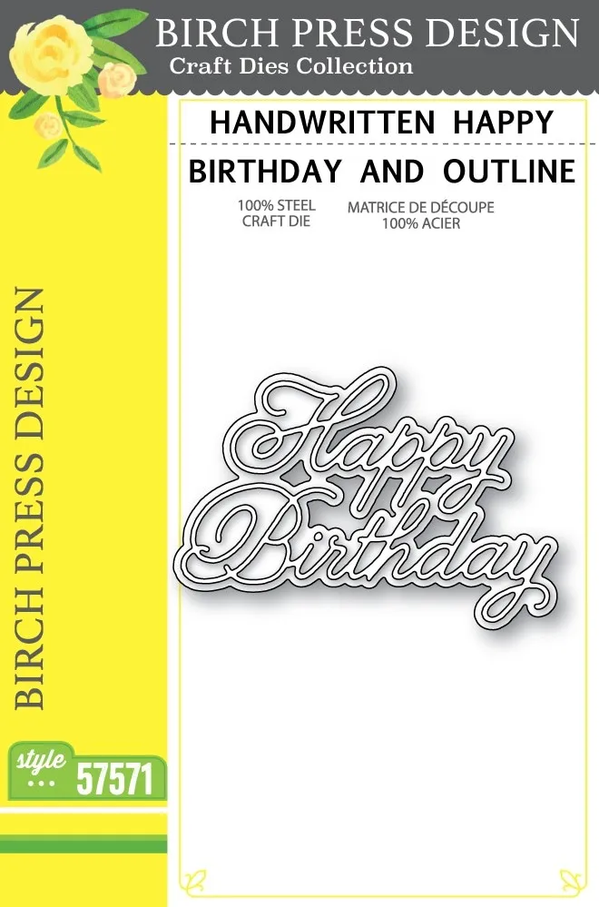 

Spring 2026 Happy Birthday Metal Cutting Dies Clear Stamps Stencil For DIY Scrapbook Diary Decoration Embossing Cut Template
