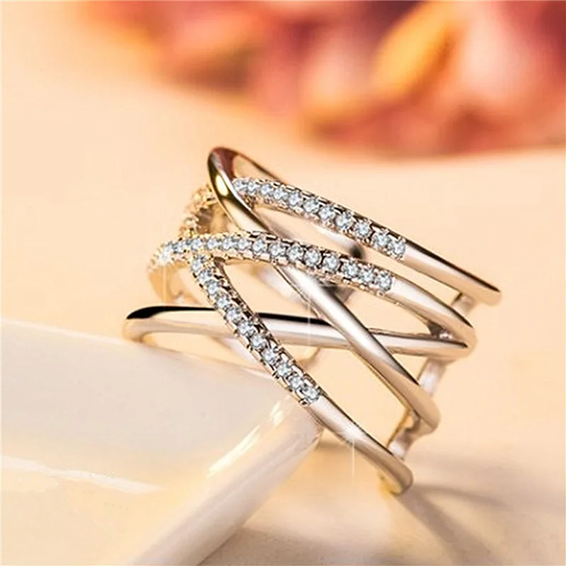 Neuer Moissanit-Ring aus 925er-Sterlingsilber, verflochten, für Damen, Hochzeit, edler Schmuck, Verlobungsring, Party, Mode, Luxus-Ring