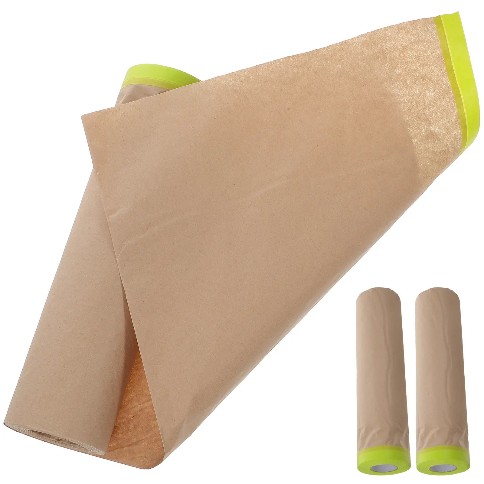 3 Rolls Tear Resistant Lightweight Masking Film for Automotive Painting Furniture Protection Floor Window Frame Covering Home