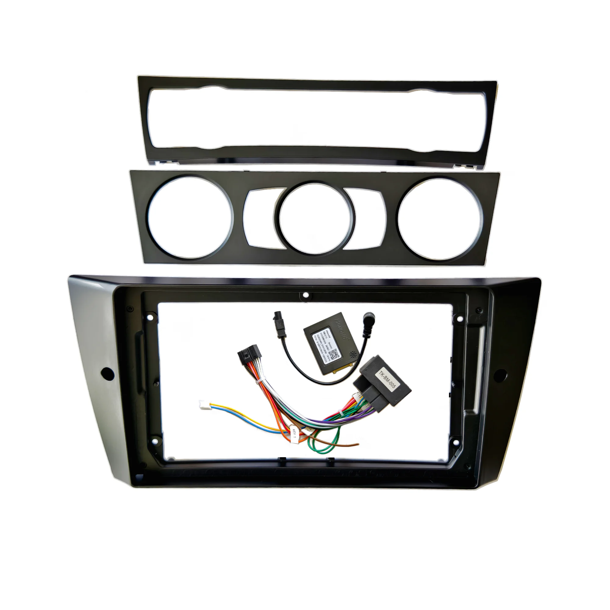 Veicolo Vedio Fascia Telaio da 9 pollici 2 Din Fascia per autoradio per BMW Serie 3 E90 E91 E92 E93 Auto Audio Dash Kit Telaio di installazione