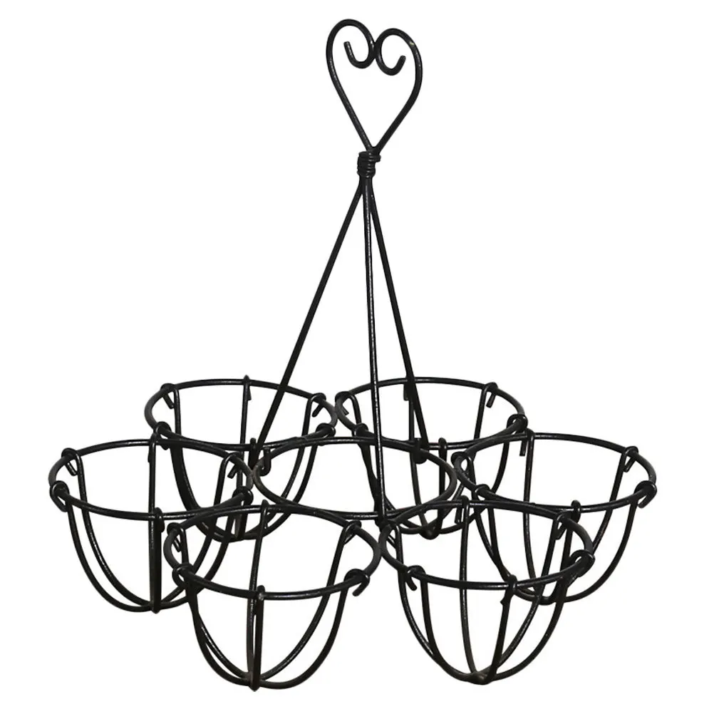 

1Pcs Black Iron Egg Storage Rack 6 Hole Tote Design Sturdy Egg Holder for Kitchen Countertop Organizing Solution