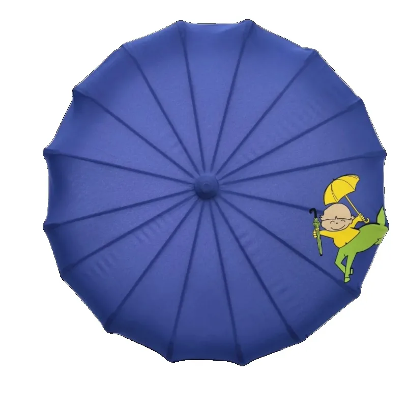 Small size 16 bone wooden handle manual bottle cap mushroom shaped umbrella for children's toy stage umbrella