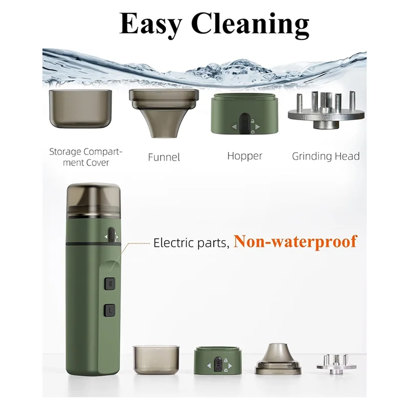 B15C Portable Auto Grind Electric Herb Grinder One-Touch Grinding Up To 1.5G Automatic Dry Spice Mill Machine image 4