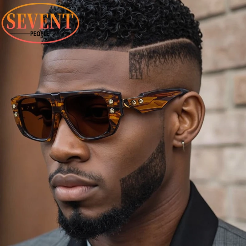 

Polarized Oversized Square Sunglasses Men 2025 Luxury Brand Retro Steampunk Outdoor Sun Glasses Trendy Shield Shades UV400