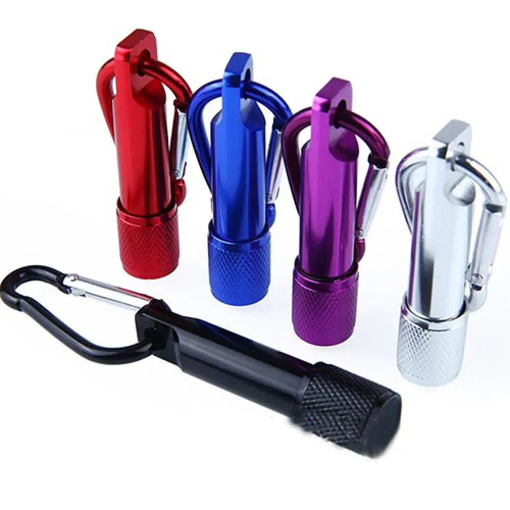 Outdoor Mini LED Flashlight Carabiner Clip Keychain Portable Sports Torch Lamp