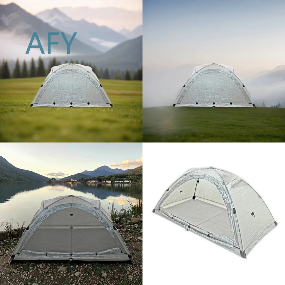 Ultra-Light 1kg Waterproof Windproof Hiking Tent for Backpacking Camping DCF Single Layer Shelter for Outdoor Adventure Gear
