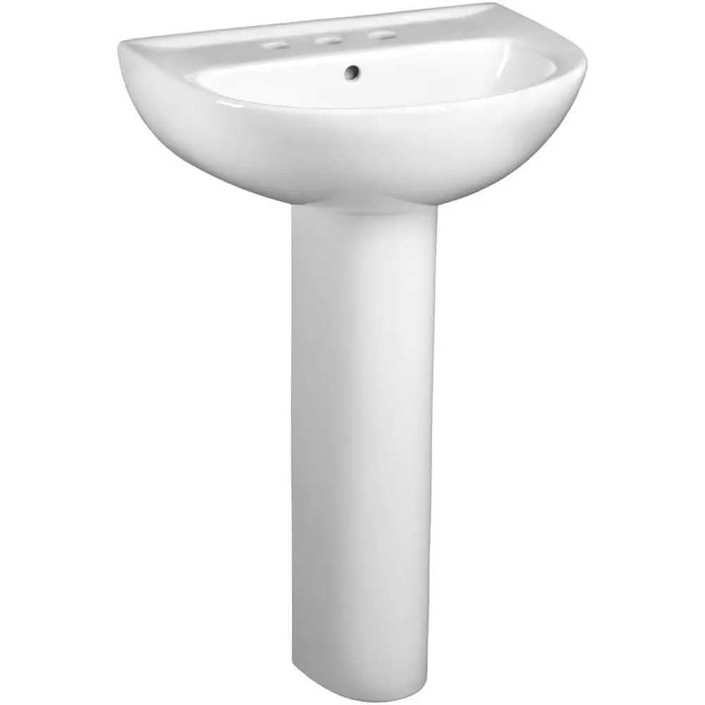 

22 White 8 Widespread Pedestal Sink Top with Legs