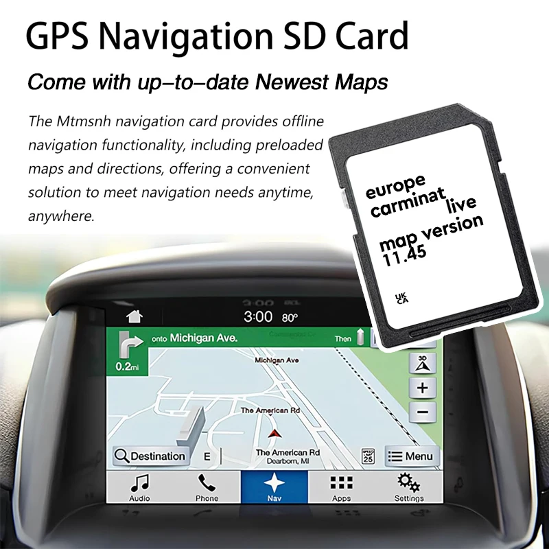 Деталь Sat Nav 8201756572 Обновление SD-карты Европа 2025 Карты 8 ГБ для Renault Megane Clio Laguna Автомобильная навигация Carminal Live 11,45