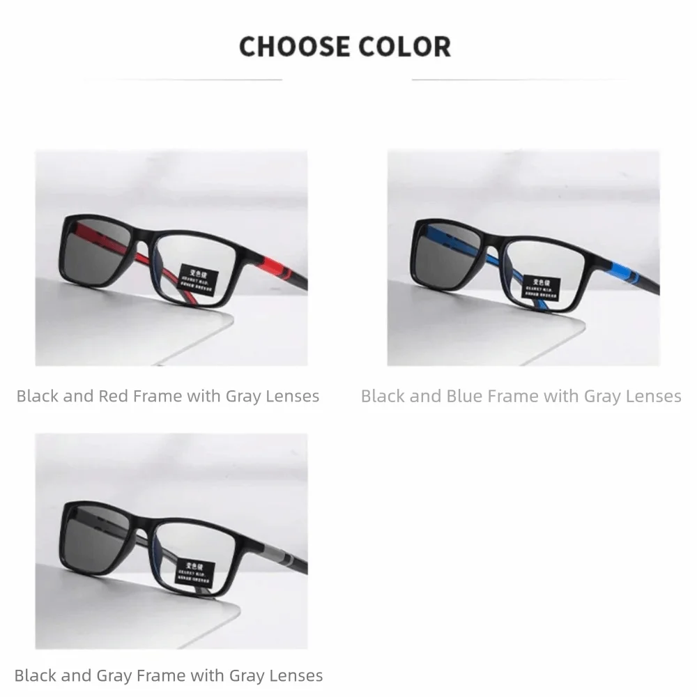 PC Reading Glasses Grey Red Blue Decorative Glasses Anti Blue Light Eyeglasses Square Frame Anti Eyestrain Reading Glasses