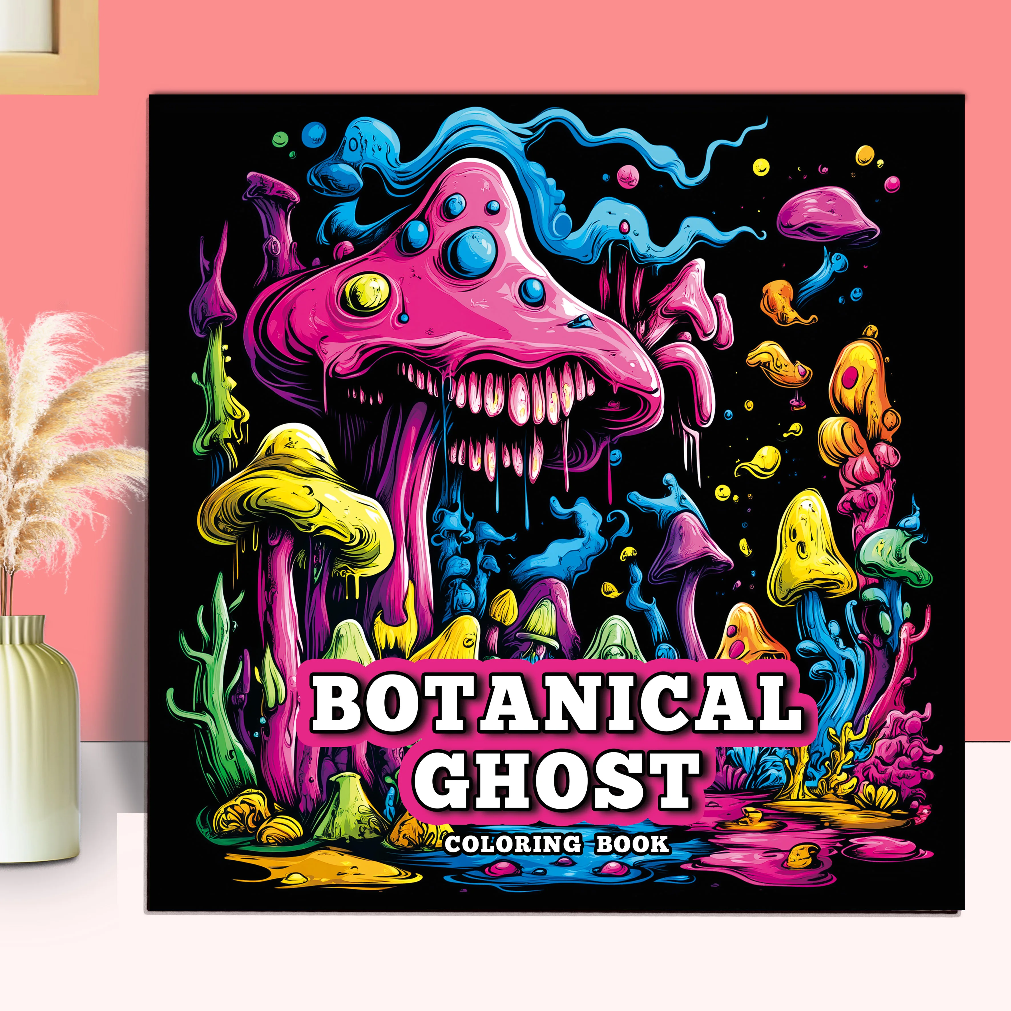 Art Coloring Book 20Page BOTANICAL GHOST Adult Picture Book Gift For Birthday Party Relieve Stress Kill Time Graffiti Painting