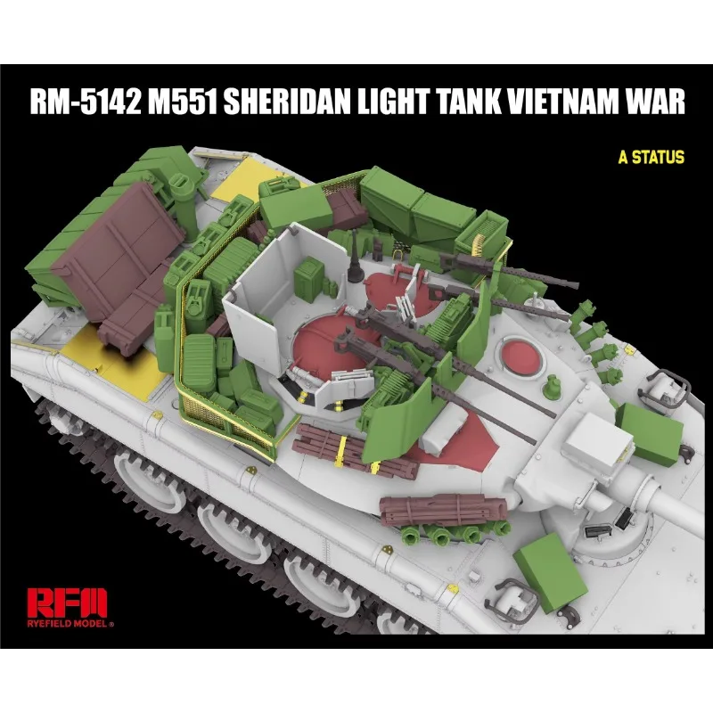 RYEFIELD 5142 1/35 escala M551 Sheridan tanque de luz guerra de Vietnam montaje kit de modelo de tanque de plástico