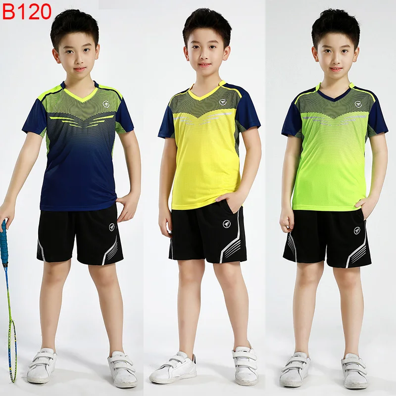 Custom name logos Children Sports t shirt Badminton shirt for kids Boys dry fit Table Tennis shirts boys Girls Running shirts