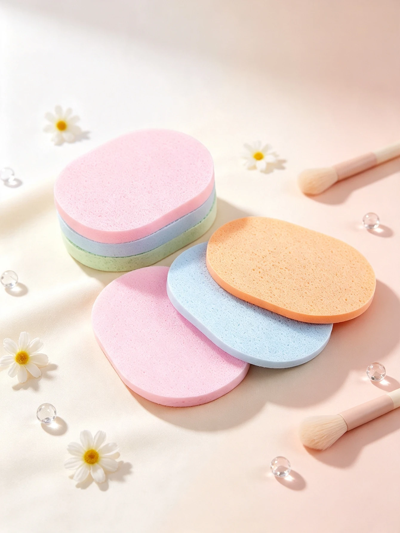 1/3/6/8/12 Seaweed Facial Cleansing Sponge Balls, Multifunctional Facial Cleansing Sponge, Deep Pore Cleaning Exfoliating Face Wash Sponge, Gentle Makeup Remover, Reusable Skincare Tool, Women's Home Travel Beauty Accessories