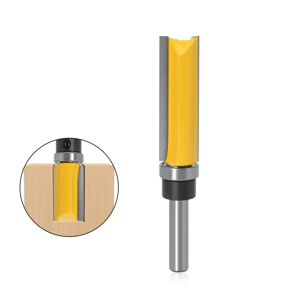 8mm Shank Template Trim Router Bit Straight End Mill Cleaning Milling Cutter Blade Template Straight End Mill For Woodworking