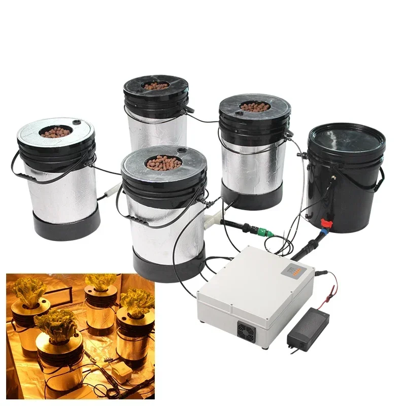 Recirculating  Aeroponics System Hydroponics system 5  Round bucket.  Clone bucket.for hydroponic growing systems indoor