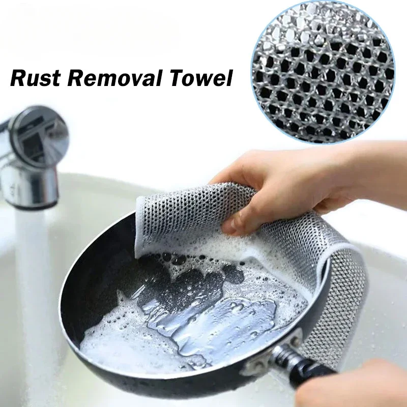 Kitchen Steel Wool Detergent Dish Scrub Bed Towel Dishwashing Sponge Holder Useful Natural Loofah Things Gadgets Metal Magic