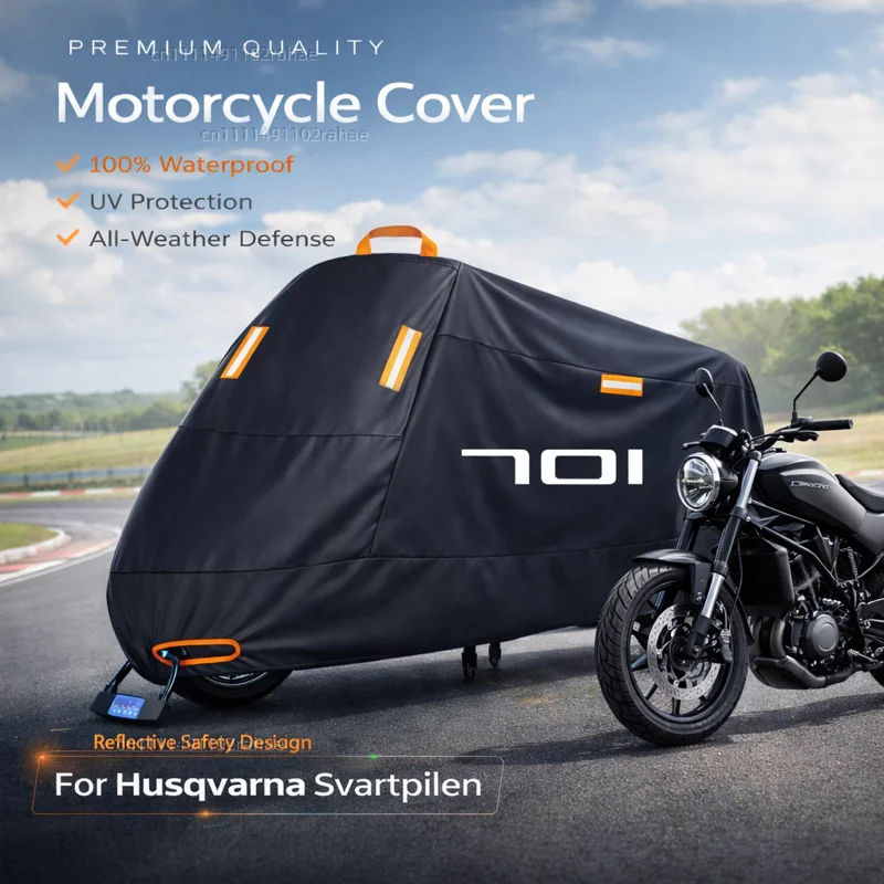 

For Husqvarna 401 250 Motorcycle Cover Waterproof Heavy Duty Polyester Tarpaulin UV Protective Outdoor Rain Dust Sun Protector
