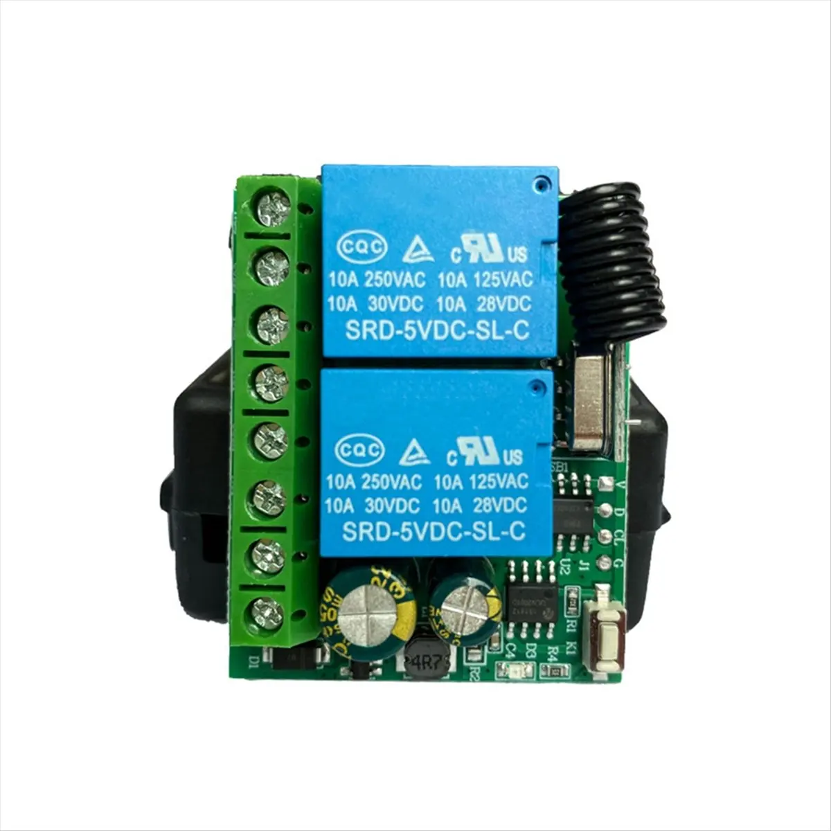 (A32M) 433MHz RF Remote Control DC6V-30V 2CH RF Relay Receiver with Remote Control for Garage Door Light Control