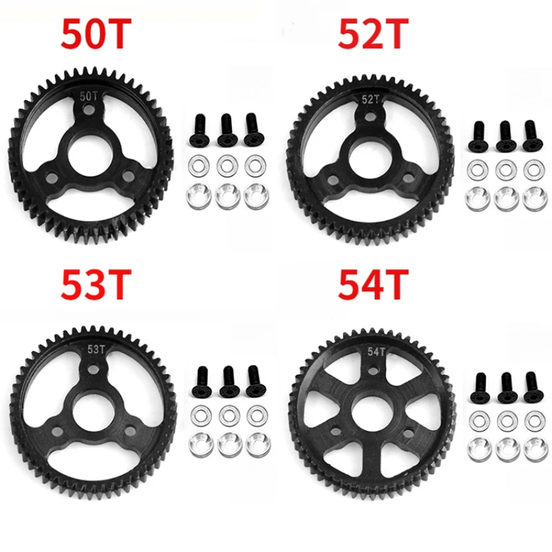 

50T 52T 53T 54T Hardened Steel Spur Gear 0.8M 32P 3956 6842 for Traxxas Slash 4x4 VXL Stampede Rustler 1/10 RC Car Upgrade Parts