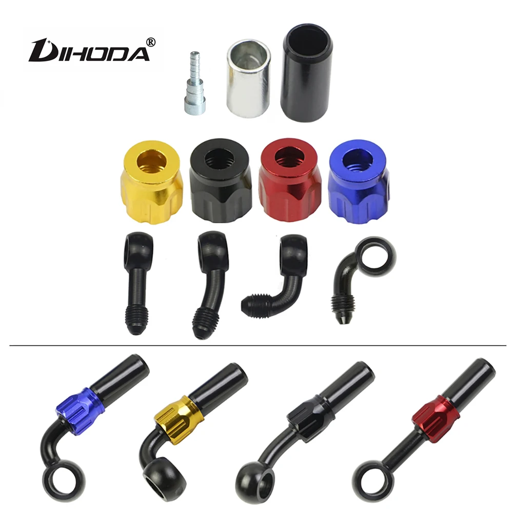 AN3 Brake Oil Hose Banjo Fitting Remove Aluminum Moto hydraulic Reinforced Brake Clutch Oil Hose Line for Motorcycle ATV Dirt Bi