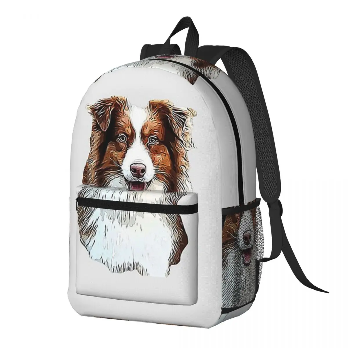 

Australian Shepherd Red Tricolor Lovers Backpack Daypack Large Capacity Boy Girls BookBag School Bag Shoulder Bags for Men Women