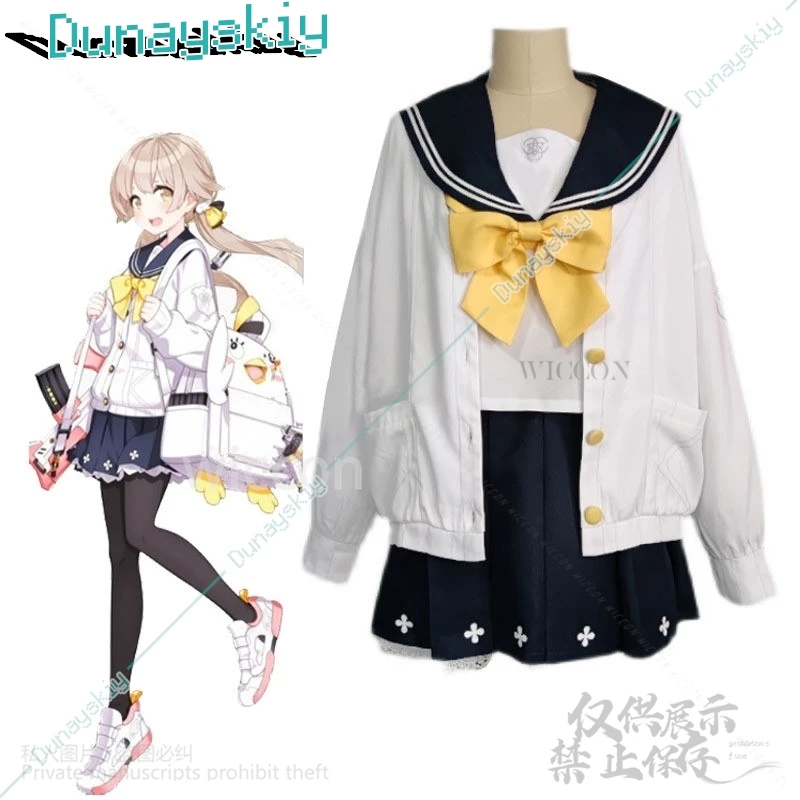 Anime Game Blue Archive Cosplay Ajitani Hifumi Vrouw Meisjes Jk Schooluniform Jurk Lolita Pruiken Voor Halloween Party Aangepast