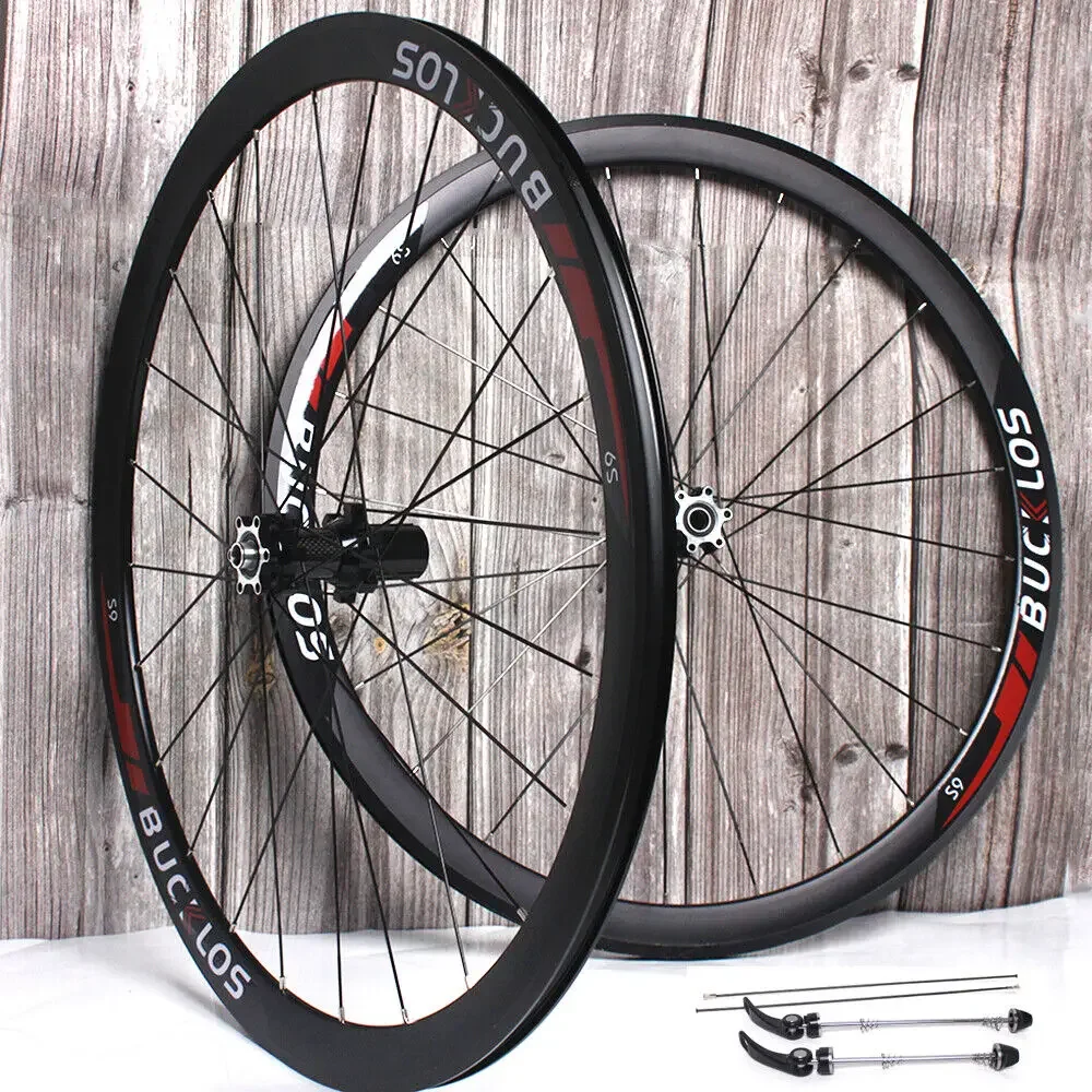 BUCKLOS Carbon Hub Bicycle Wheelset Disc Brake 700c Road Bike Wheel Set 40MM Depth 7-11speed Wheels Front 9*100mm Rear 10*135mm