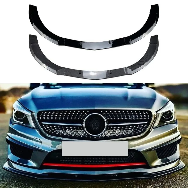 

For Mercedes CLA C117 CLA200 CLA260 CLA45 AMG 2013-2015 Front Lip Spoiler Gloss Black ABS Direct Fit Sporty Exterior Upgrade