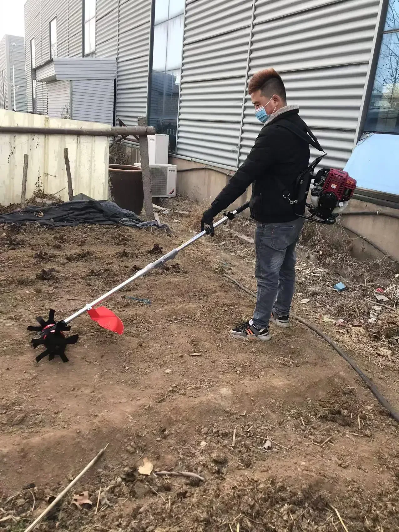 Brush Cutter Two Stroke 42.7CC YQTU43-S Side-Mounted Lawn Mower Anti-Winding Grass Cutter Garden Tools Farm Equipmentfa