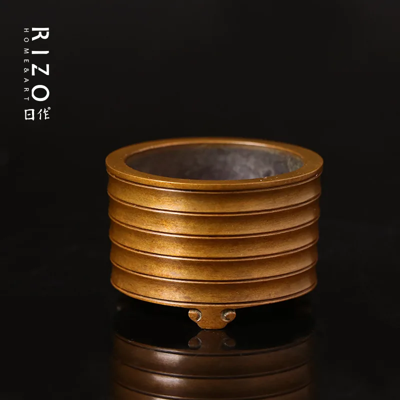 Suzhou Copper Stove Master Hu Qingsong Made A Small Bamboo Knot E Incense Burner Qing Songtang