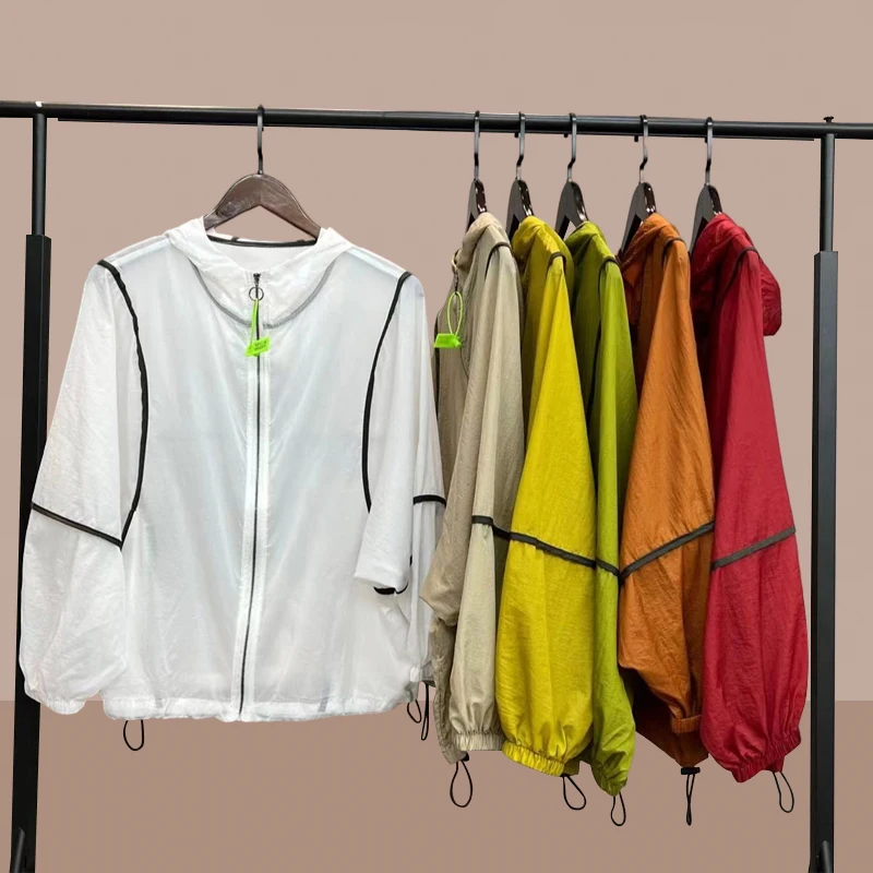 Women's Outdoor Zipper Hooded Loose Fitting Sun Protection Cardigan Breathable Versatile Design Summer 2026 New Arrival