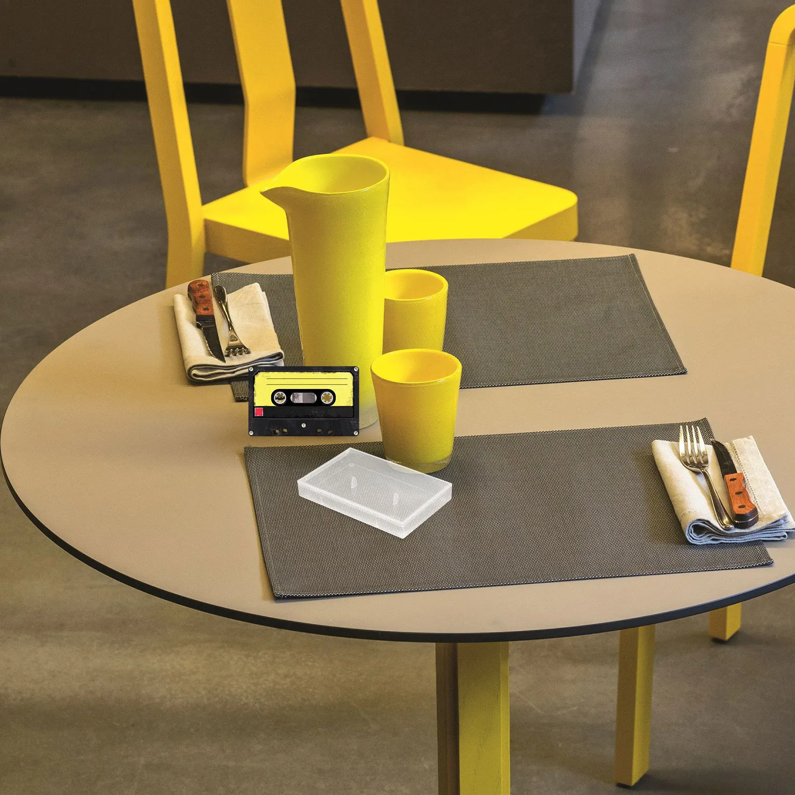 5 قطع من علبة كاسيت شفافة صندوق تخزين الشريط الشفاف لمنظم أشرطة الصوت وحامل مدمج ومجموعة السجلات