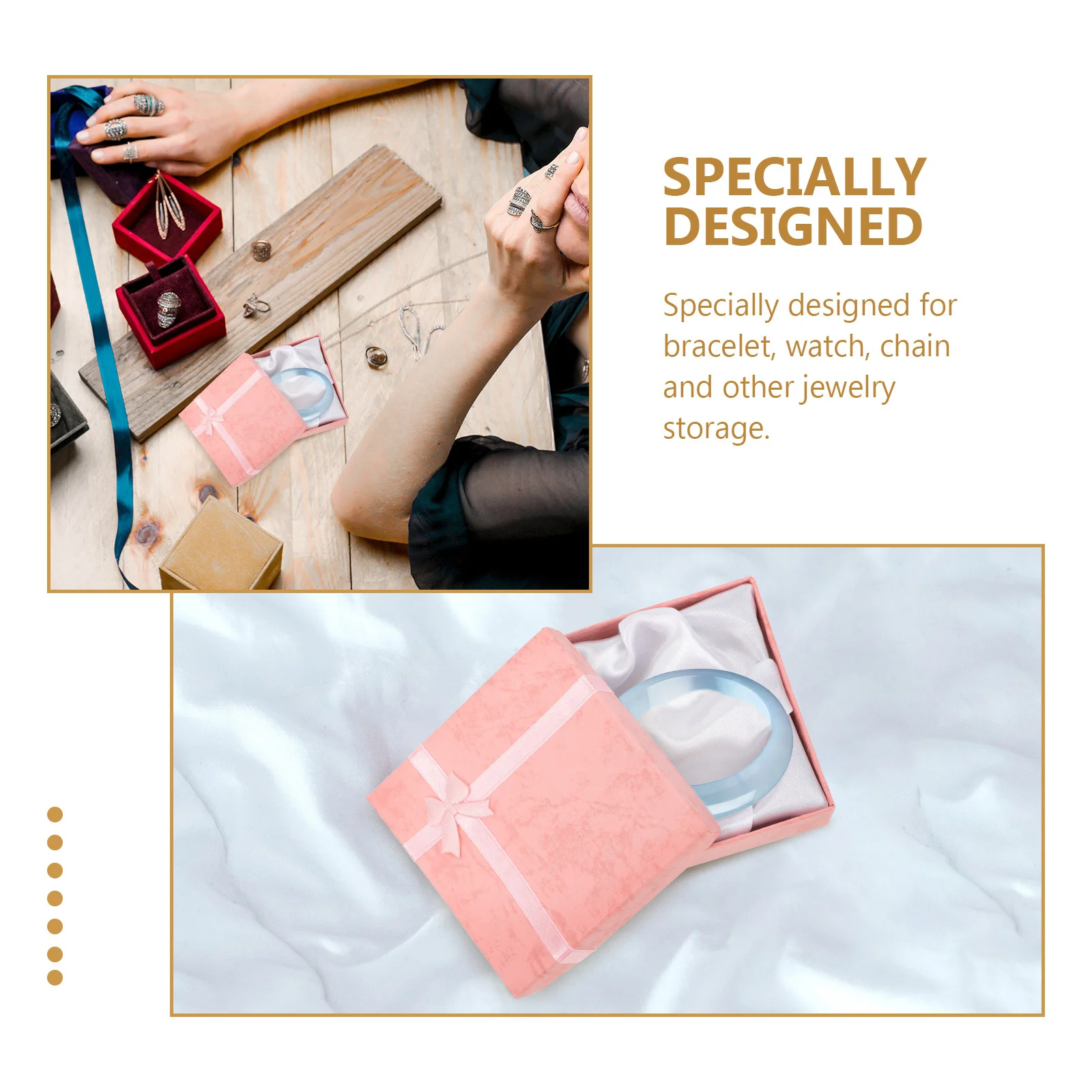 

6pcs Bracelet Box Compact Jewelry Storage Holder Vintage Gift Packing Case For Watch Chain Bracelet Storage Box