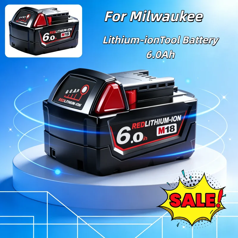 

For Milwaukee M18 18V 12Ah Li-ion Battery, 15-Cells Long Cycle Life Replacement for 48-11-1815 48-11-1850 Tools Battery