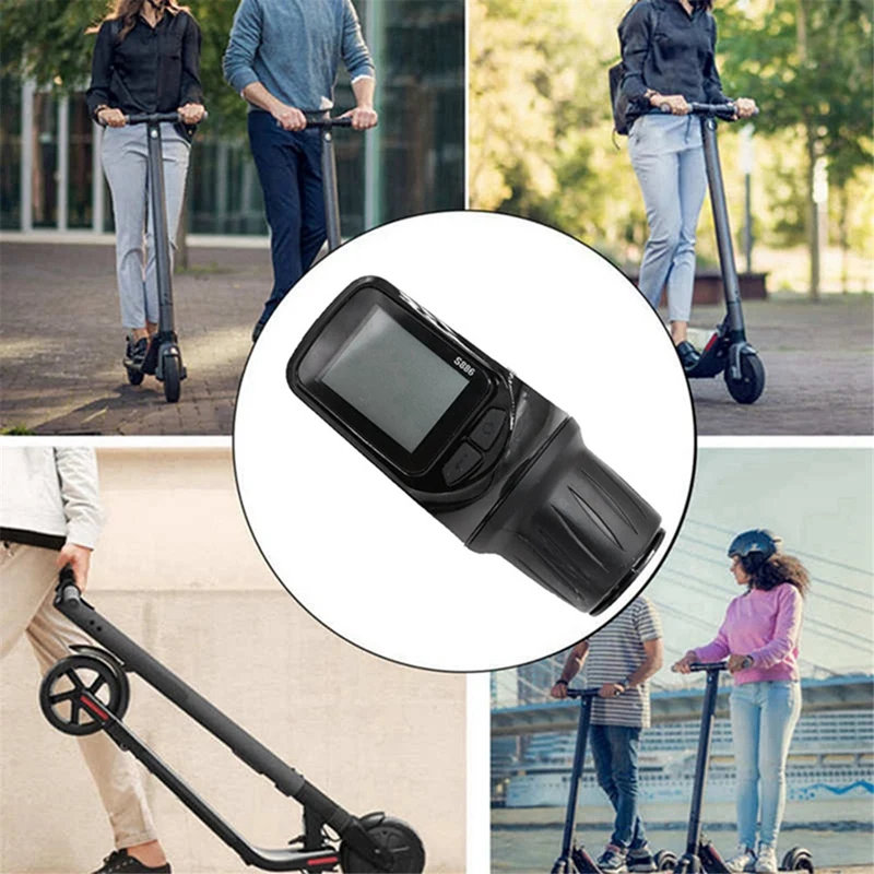 

24V 36V 48V 60V S886 Ebike LCD Display Panel Adjust With Twist Throttle For Electric Scooter Bicycle(5PIN)
