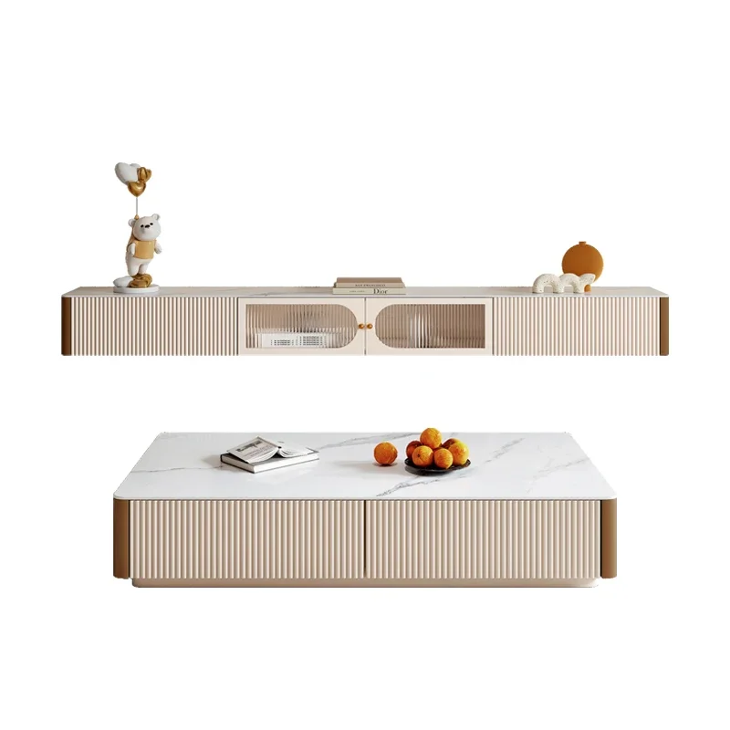 

Hanging Rock Plate TV Cabinet Coffee Table Combination Hanging Living Room TV Cabinet