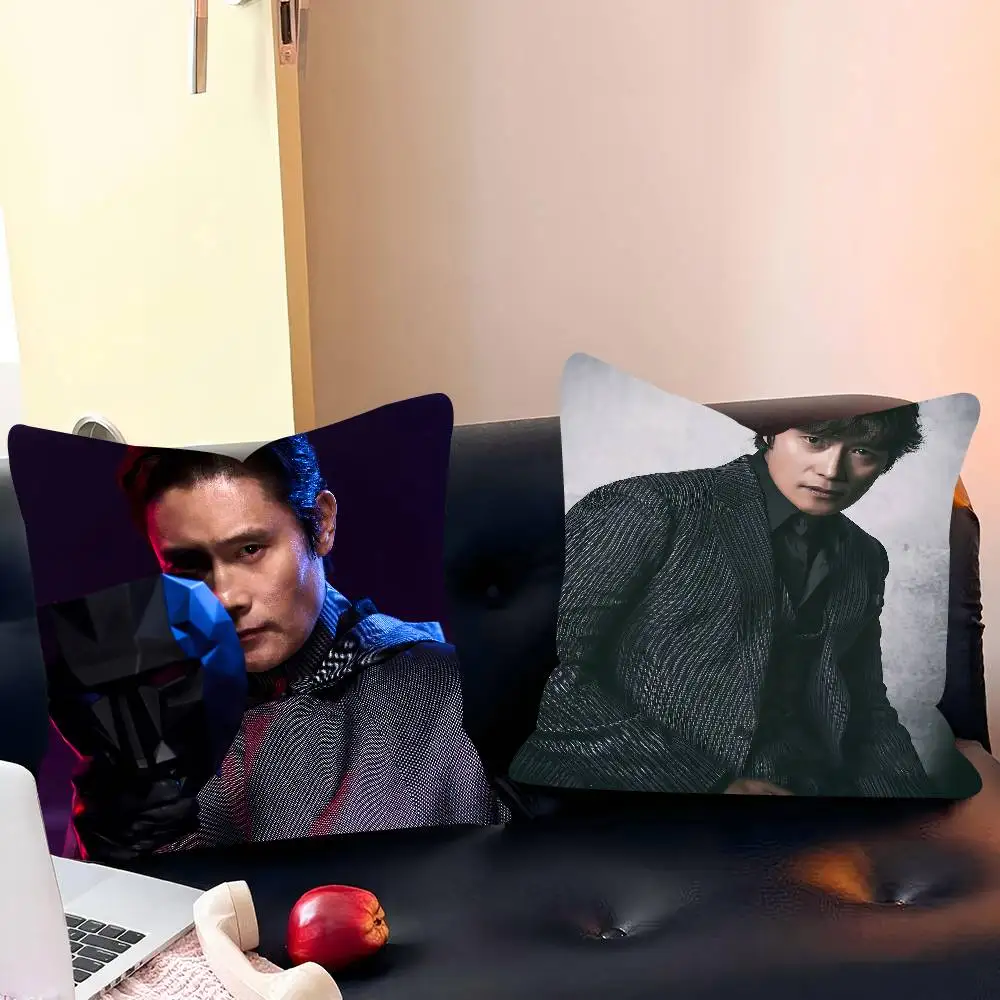 

Musife Lee B-Byung Hun Cushion Cover Car Throw Pillow Case For Sofa Car Christmas Gift 40x40cm 45x45cm