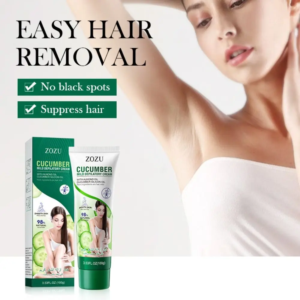 Non-stimulating Hair Removal Cream Painless Mild Cucumber Gentle Reduces Hair Growth Mild Depilatory Cream