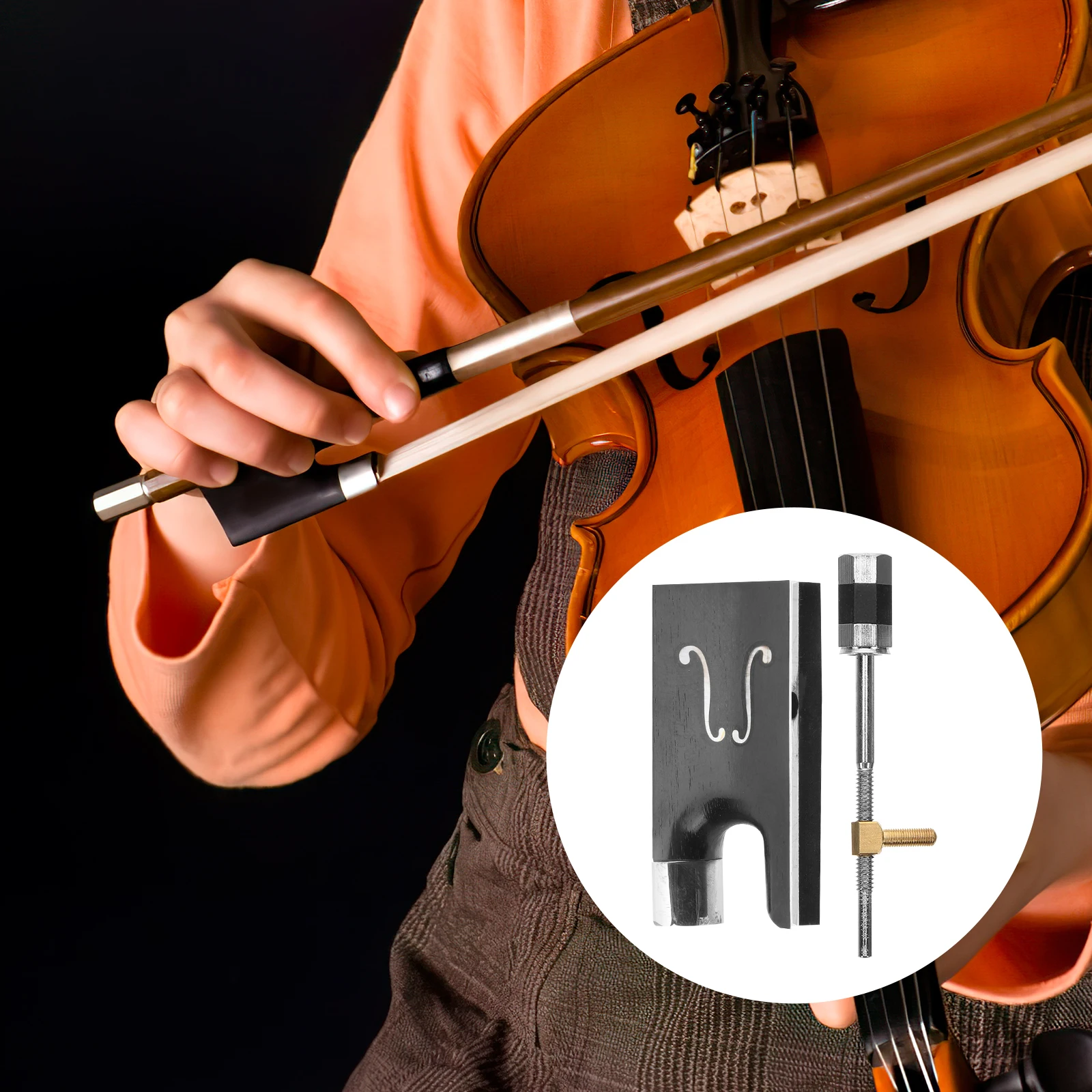 

1 set 1 Set 4/4 Violin Bow Frog Replacement Wood Cello Instrument Part Screw Practical Accessories Student Advanced Players Tool