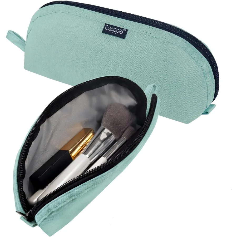 Porta pennelli per trucco da viaggio Gloppie Borsa per trucco piccola Borsa per cosmetici compatta Custodia per cosmetici portatile per organizzare pennelli Onthego
