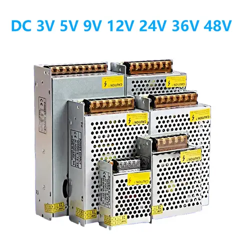 AC DC 5V 12V 24V 36V Power Supply 15V 18V 24V 36V Fonte 400W 500W 600W Transformers 220V To 5 12 24 V Power Supply SMPS