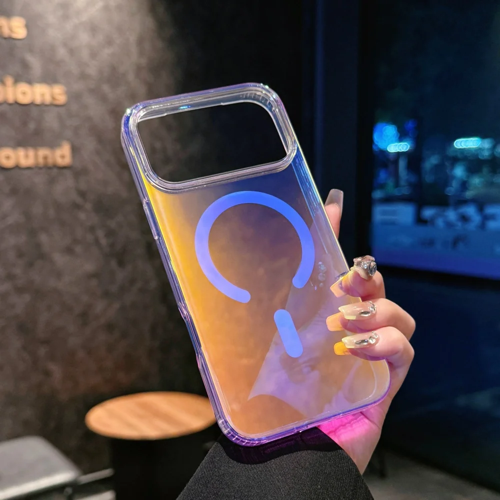 Luggage phone case For Apple iPhone17 Pro Max 17Pro 17Air case Dazzling Stripe Premium Gradient Color