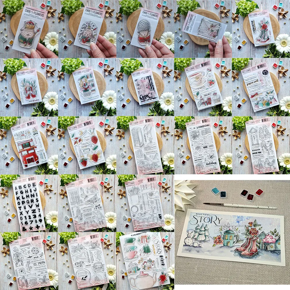 It's Always Tea Time Clear Stamp for Paper Card Making Scrapbooking Craft Diy Album Decor Rubber Soft Stamps