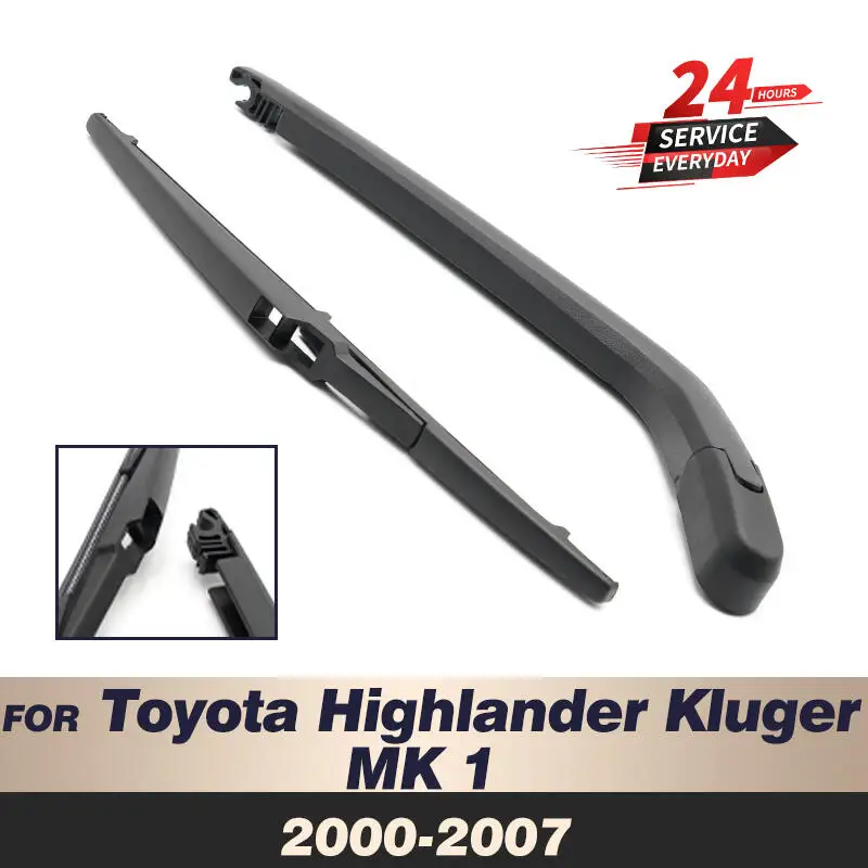 

Wiper 12" Rear Wiper Blade & Arm Set Kit For Toyota Highlander Kluger MK1 2000 - 2007 Windshield Windscreen Rear Window