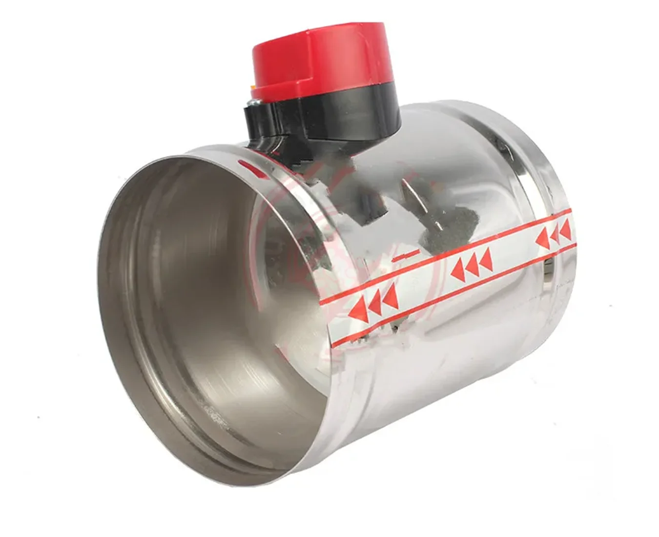 OD51-250mm 201 Stainless Steel Electric Air Duct Damper Valve HVAC Ducting Motorized Air Damper HVAC AC220V DC12/24V Actuator