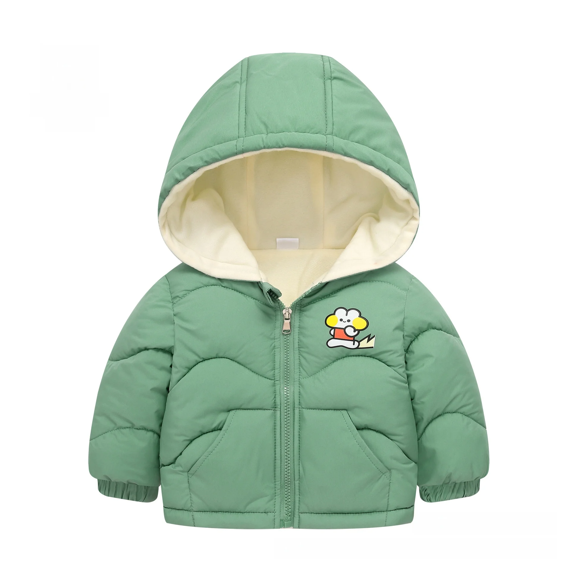 Children's down Cotton Jaet 2025 Autumn Winter New Sle Fce Lined Warm Coat Boys Girls Baby Toddler Medium Size Kids