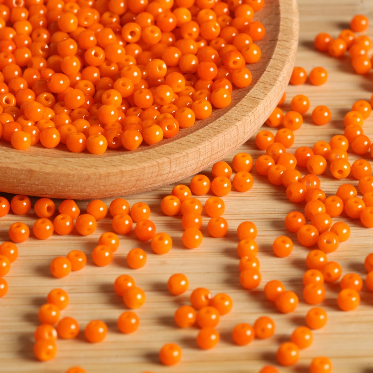 Tangerine 4mm Mini Glass Seed Beads Straight Hole Round 200-1600pcs Loose Beads For DIY Jewelry Making Bracelet Necklace