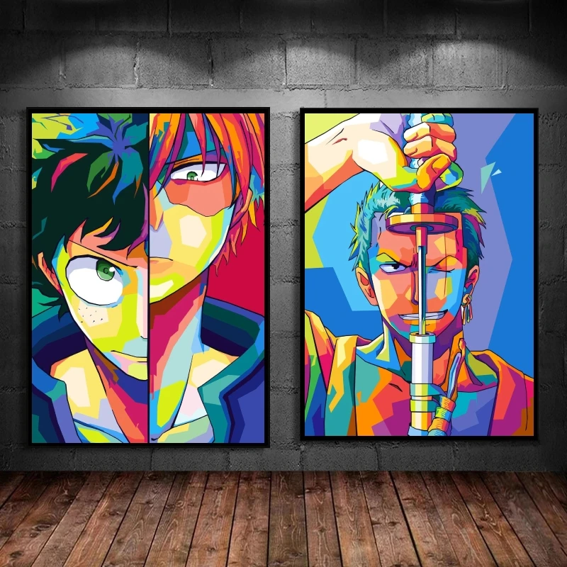 

Japanese Anime One Piece Luffy Zoro Canvas Poster Modern Living Room Decoration Gift Decoration Painting Comic Picture