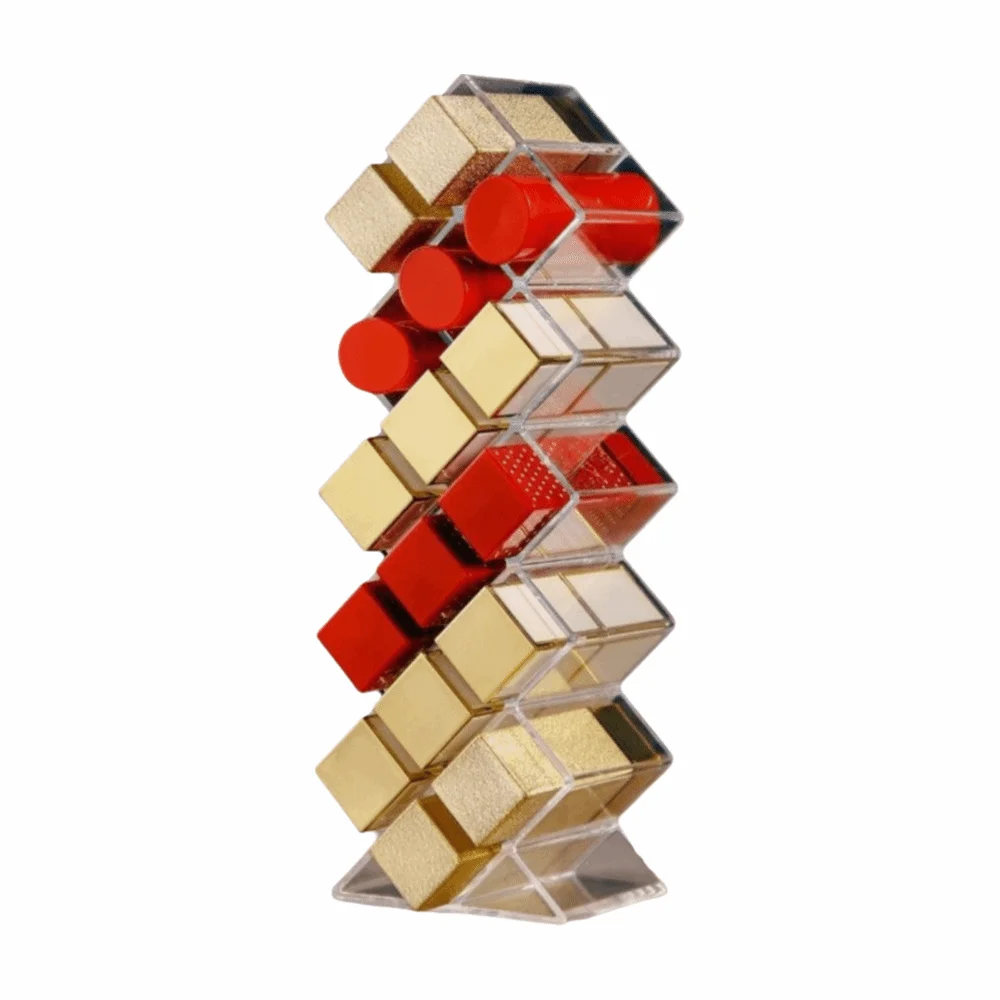 Clear Lipstick Holder Acrylic 16 Slots Clear Lip Gloss Organizer Fish Shape Universal Stackable Lipstick Case Lipstick Storage